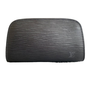 Sold at Auction: AUTHENTIC LOUIS VUITTON DAUPHINE COSMETIC POUCH RED EPI  LEATHER