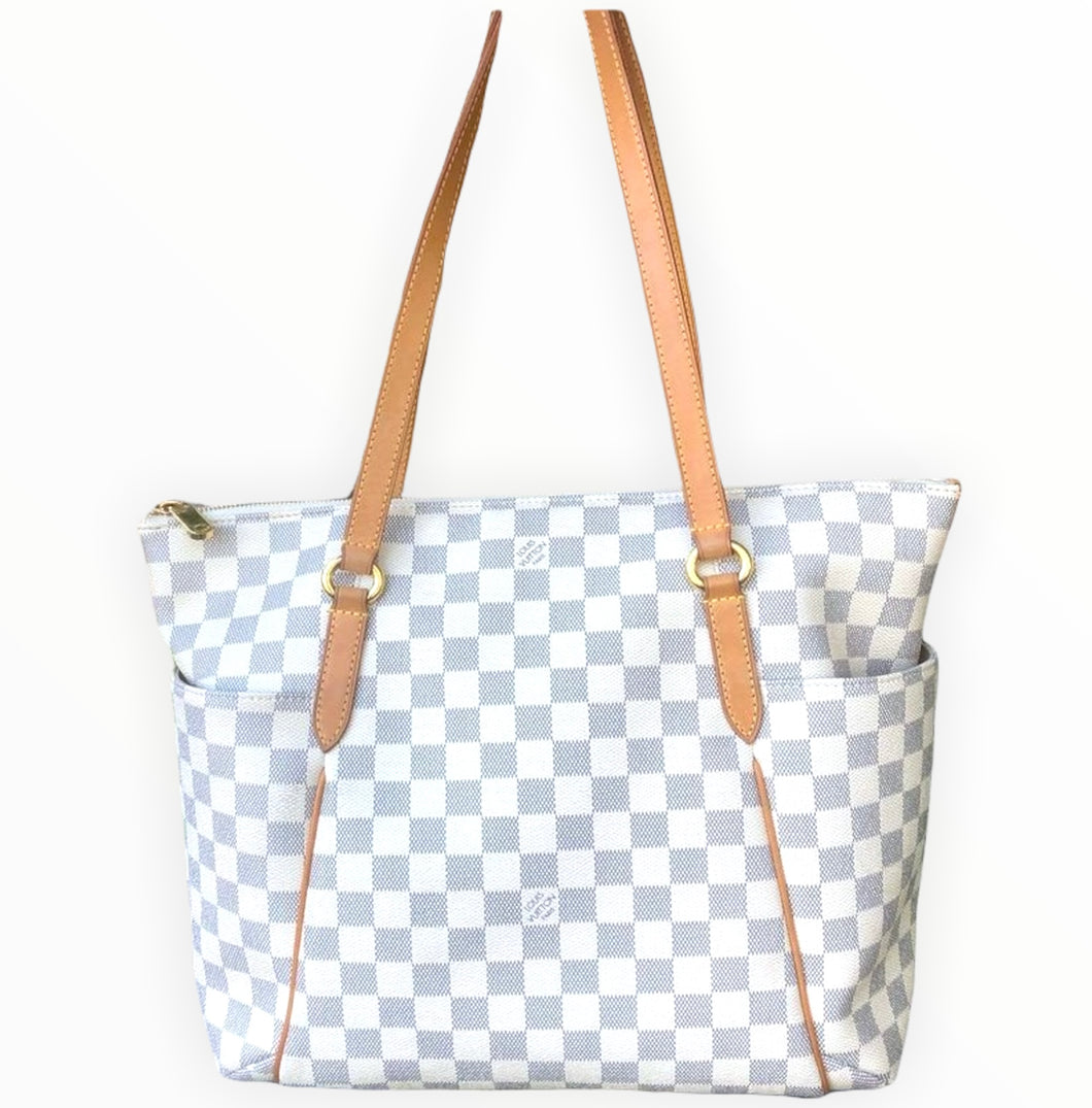 Authentic Louis Vuitton Totally GM Damier Azur Tote bag shoulder bag