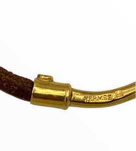 HERMES Jumbo Hook Bracelet Golden