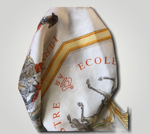 HERMES Ecole Portugaise d’Art Equestre silk scarf
