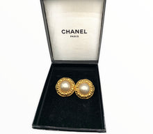 Load image into Gallery viewer, chanel faix pearl clip on earrings