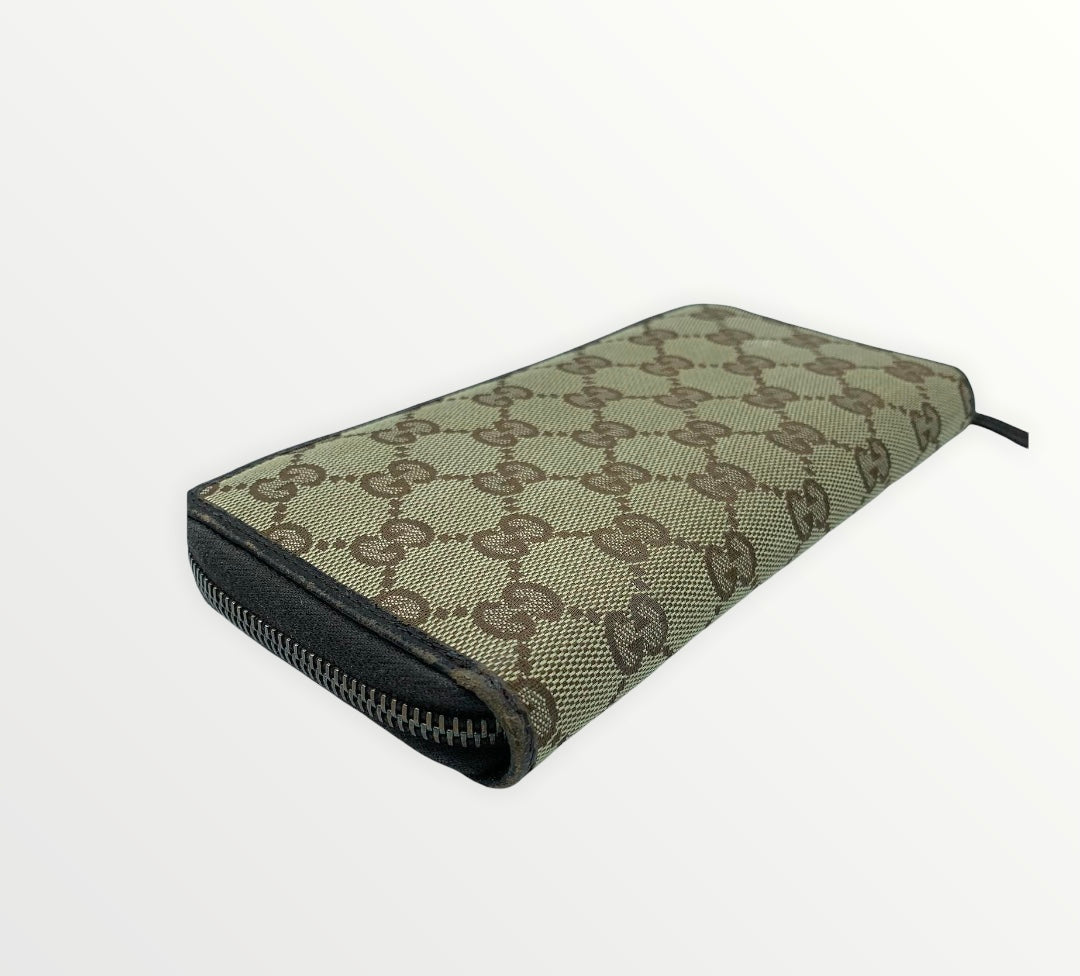 GUCCI Long Canvas Zip Around Wallet – Collections Couture