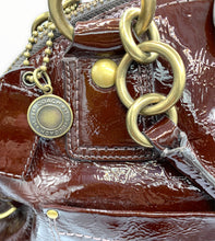 Load image into Gallery viewer, COACH  Francine Maroon/Burgundy Patent Leather Satchel