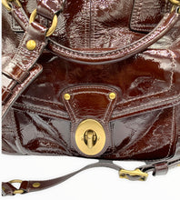 Load image into Gallery viewer, COACH  Francine Maroon/Burgundy Patent Leather Satchel