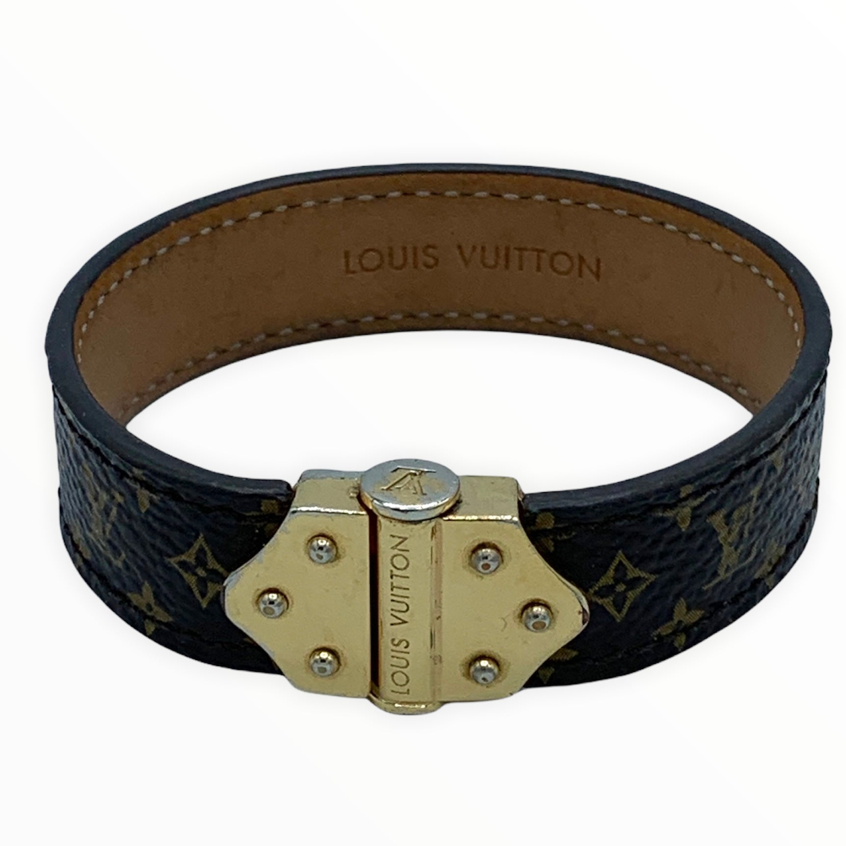 Louis Vuitton, Jewelry, Copy Authentic Louis Vuitton Nano Monogram Bracelet  Size 9