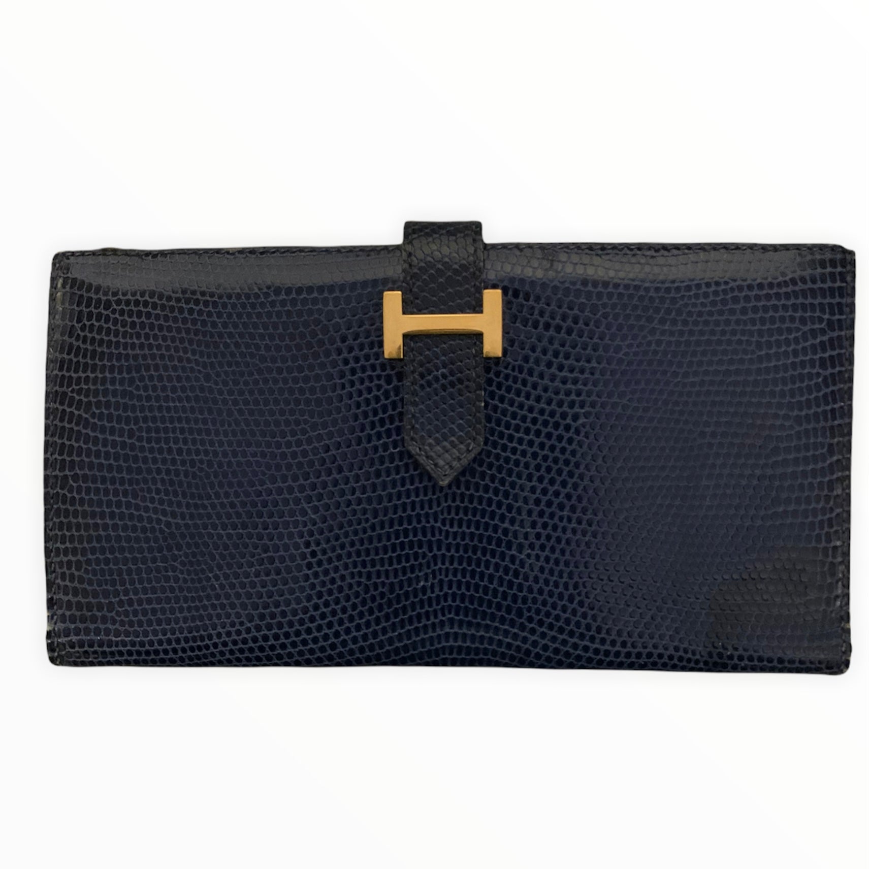 HERMES Lizard Skin Bearn Wallet – Collections Couture