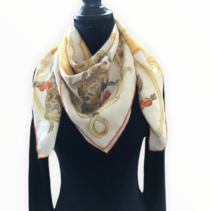 HERMES Ecole Portugaise d’Art Equestre silk scarf