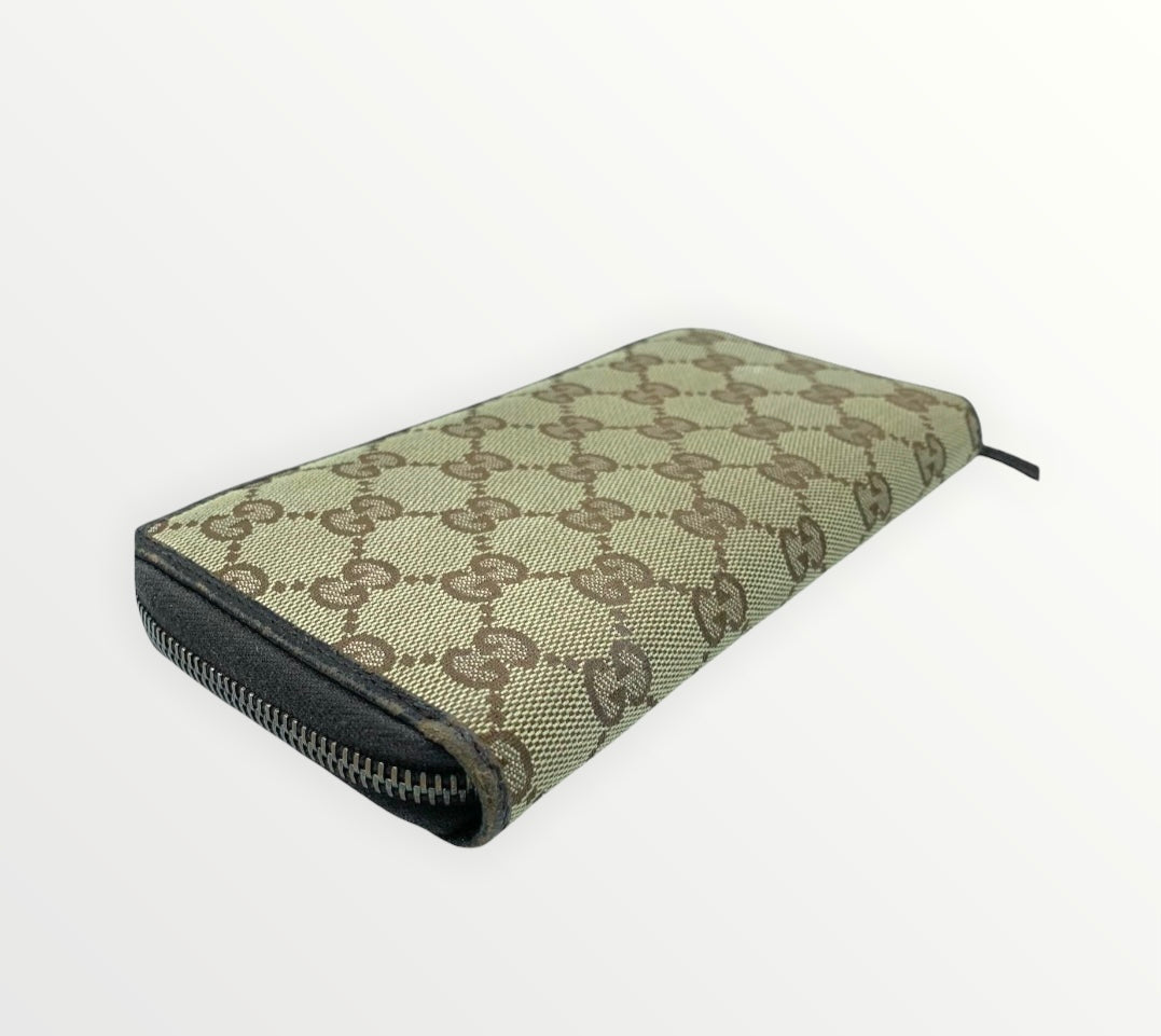 Gucci GG Supreme Round Zipper Long Wallet