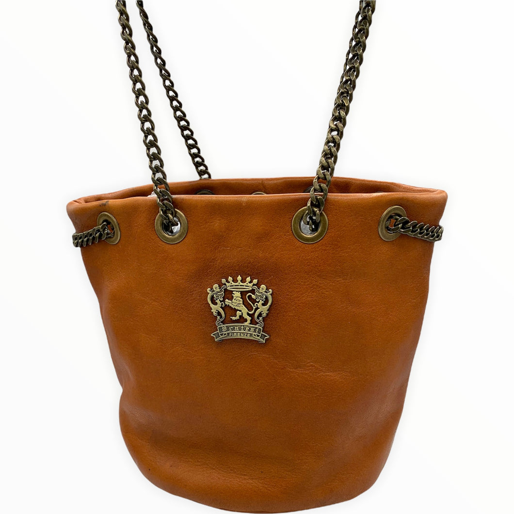 PRATESI FIRENZE Leather Small Bucket Bag – Collections Couture