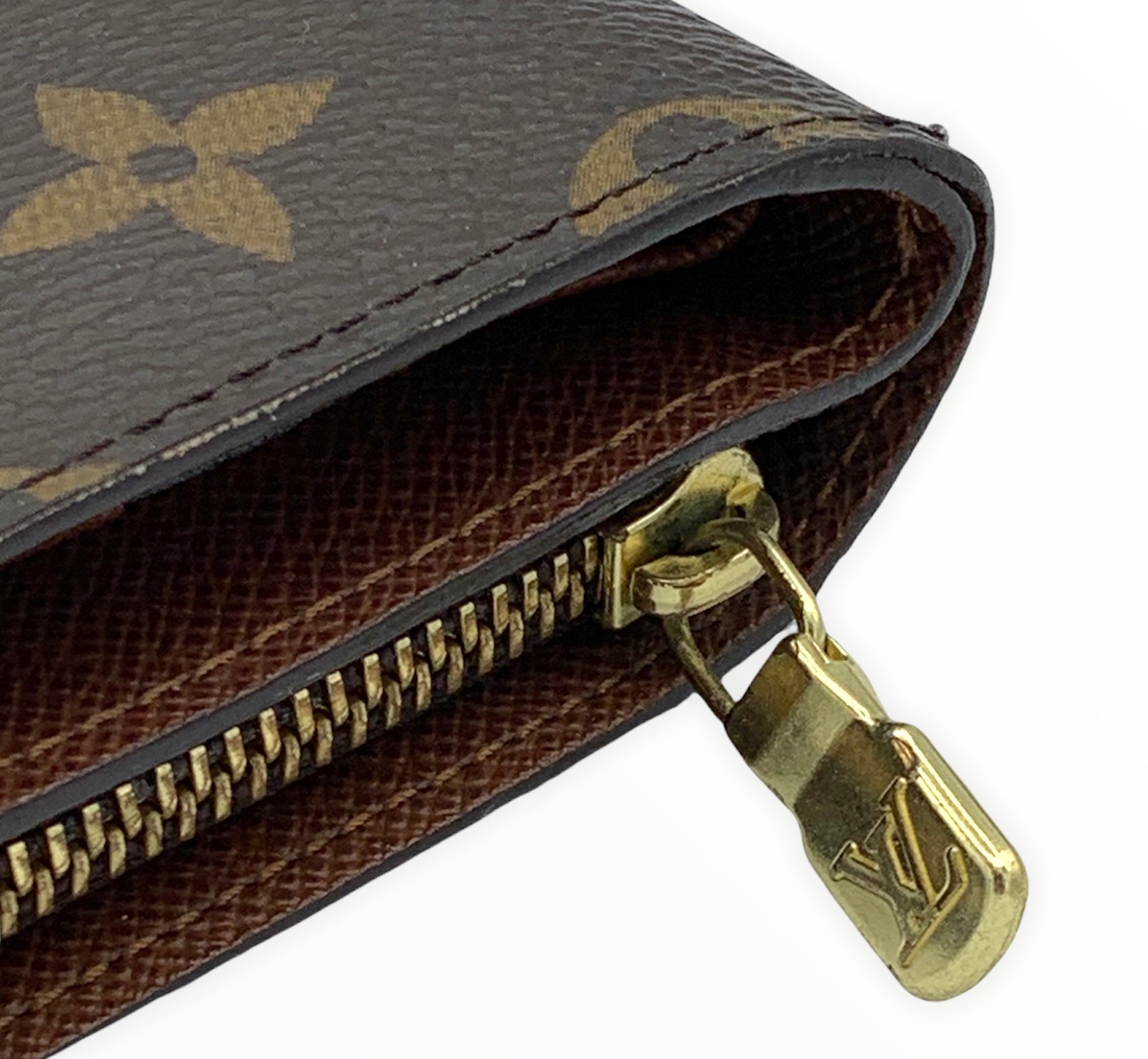 Authentic Louis Vuitton Monogram Porte Monnaie Zippy Zip Around Long Wallet  !