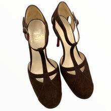 Load image into Gallery viewer, CHRISTIAN LOUBOUTIN Suede T-Strap Pumps