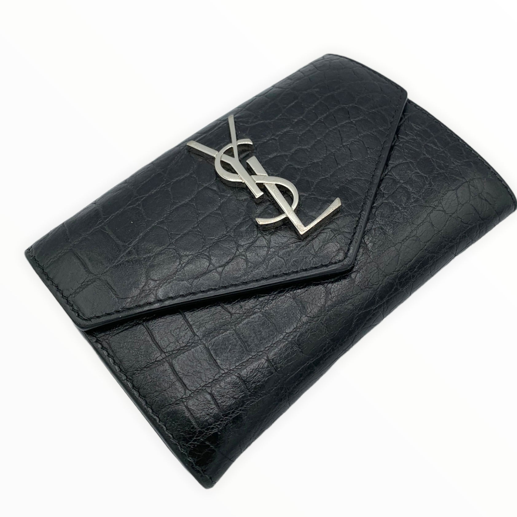 Saint Laurent Small Monogram Quilted Leather Wallet