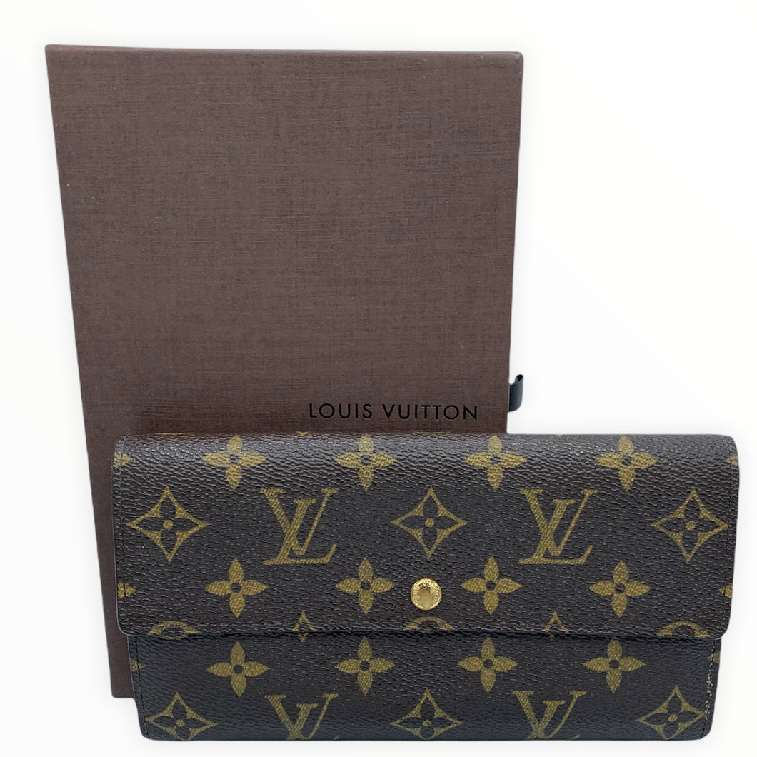 Louis Vuitton Monogram Long Sarah Wallet Porte Tresor