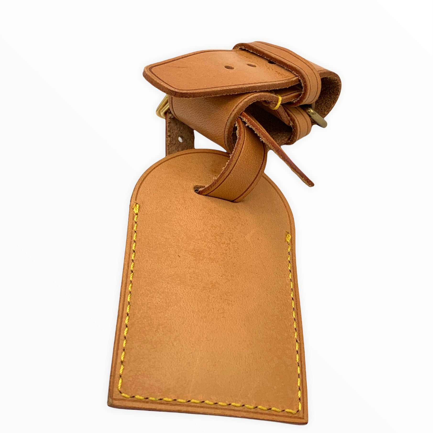 Louis Vuitton // Beige Leather Luggage Tag & Poignant Set – VSP Consignment