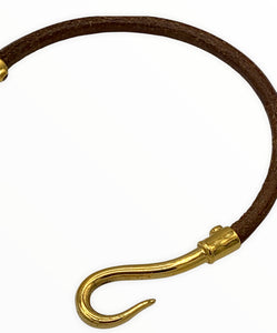 HERMES Jumbo Hook Bracelet Golden